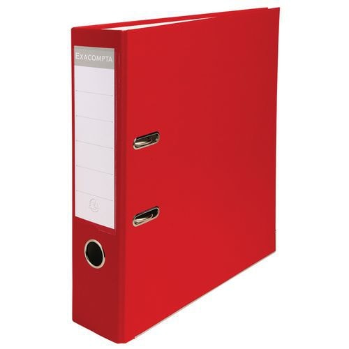 Lot de 20 classeurs à levier polypropylène dos de 80mm Rouge - Image principale