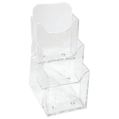 Lot de 4 Distributeur monobloc prospectus (1/3 a4) (3 compartiments) - Image principale