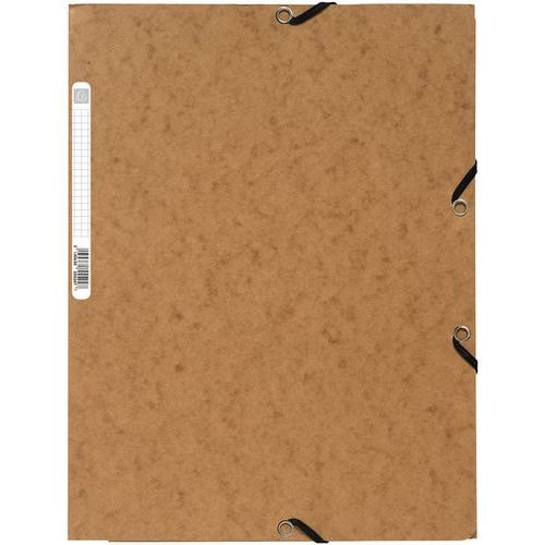 Lot de 25 chemises 3 rabats carte lustrée 400g/m2  A4 Tabac - Image principale