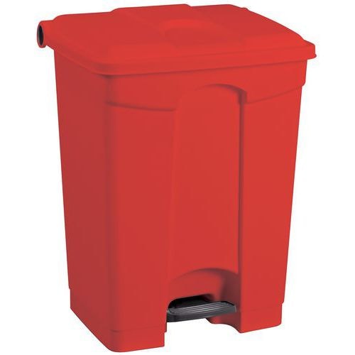 Poubelle plastique agroalimentaire 45 L rouge - Image principale