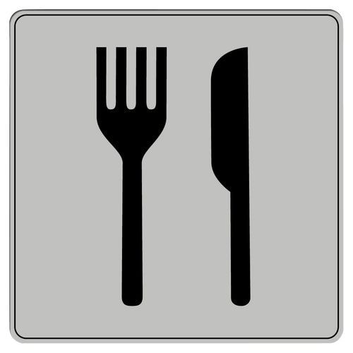 Pictogramme en polystyrène ISO 7001 - Restaurant - Image principale