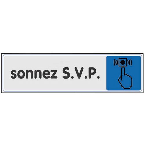 Panneau de signalisation en plexiglas - Sonnez SVP - Image principale
