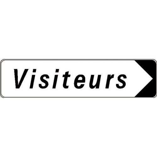 Panneau directionnel standard - Visiteurs - Longueur 500 mm - Image principale