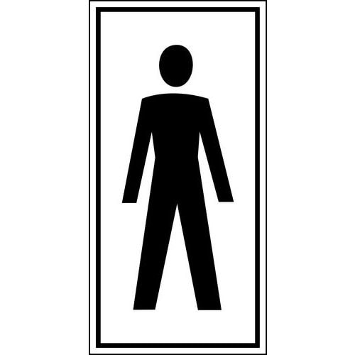 PicPictogramme de signalisation noir et blanc - adhésif - Homme - Image principale