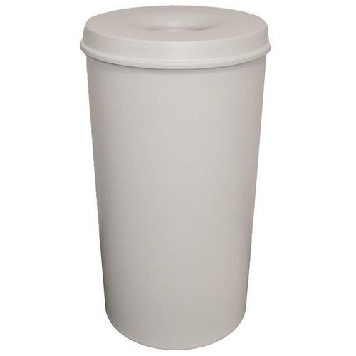 Poubelle anti-feu 50L Gris - Image principale