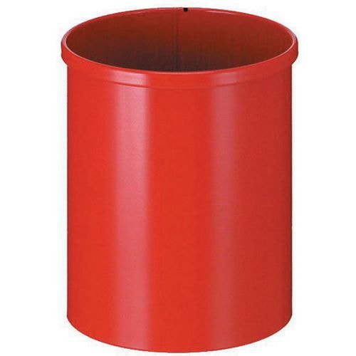 Poubelle ronde en métal 30 L Rouge - Image principale