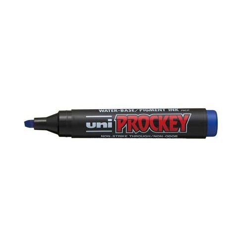 Marqueur permanent Prockey Uni-ball pointe biseautée - bleu - Image principale