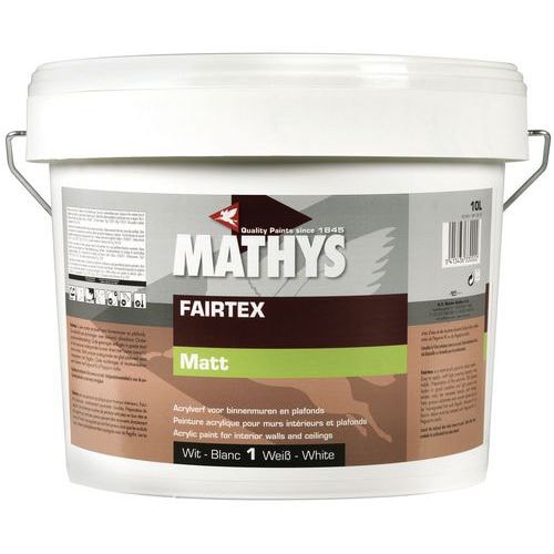 Peinture acrylique blanc mat pour murs et plafonds 10 l - Rust Oleum - Image principale