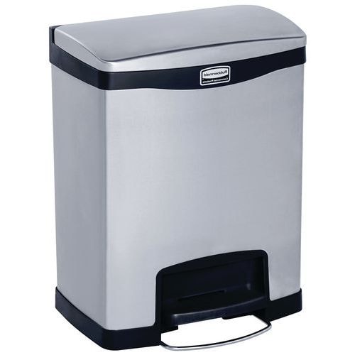 Collecteur Slim Jim Step On Front Step 30 L inox mat, noir - Image principale
