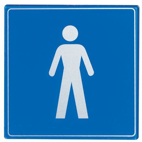Pictogramme plexiglas carré - Homme - Image principale