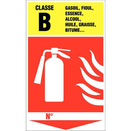 Panneau anti-incendie - Extincteur classe B - Rigide - Image principale