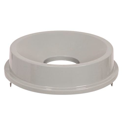 Couvercle entonnoir pour collecteur rond RUBBERMAID 121 L gris clair - Image principale
