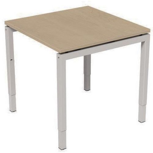 Bureau droit Kelli ergonomique à manivelle Chêne 80 cm - Image principale