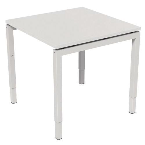 Bureau droit Kelli ergonomique à manivelle Blanc 120 cm - Image principale