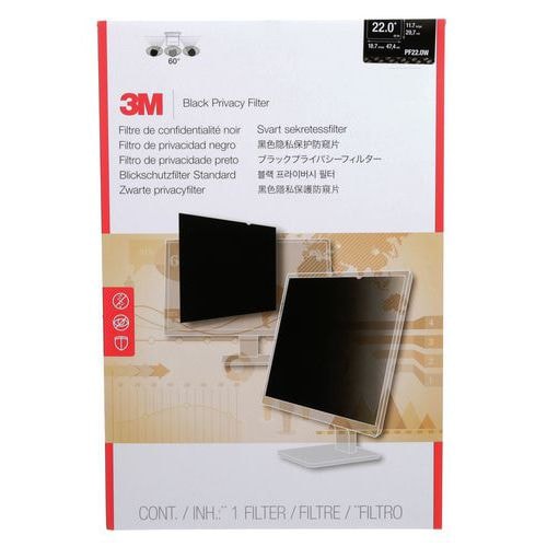 Filtre de confidentialité noir ordinateur fixe de 22'' - Image principale