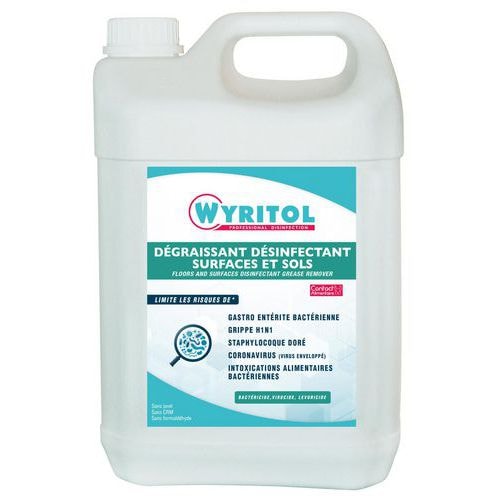 Wyritol Dégraissant désinfectant sols et surfaces 5L - Image principale