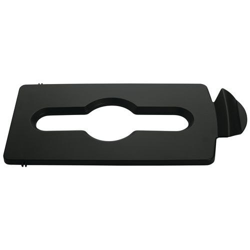 Couvercle déchets mélangés Slim Jim noir - Image principale