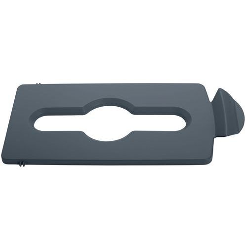 Couvercle déchets mélangés Slim Jim gris - Image principale