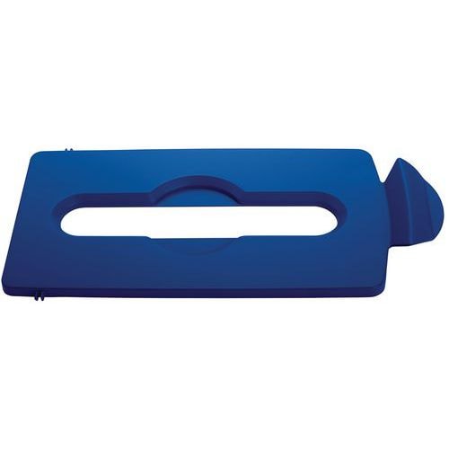 Couvercle papier station de recyclage Slim Jim bleu - Image principale