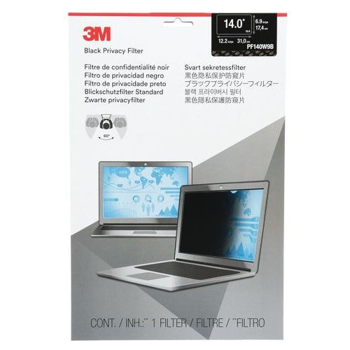 Filtre de confidentialité noir ordinateur portable de 14,0'' - Image principale