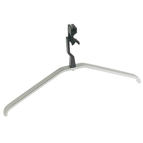 Cintre pour penderie en aluminium sans barre de pantalon noir - Image principale