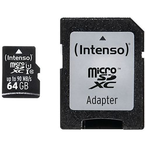 Carte MicroSDXC  64 Go UHS-I Professional Class 10 - Intenso - Image principale