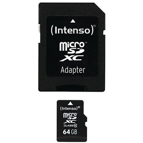 Carte MicroSDXC 64Go Class 10 - Intenso - Image principale