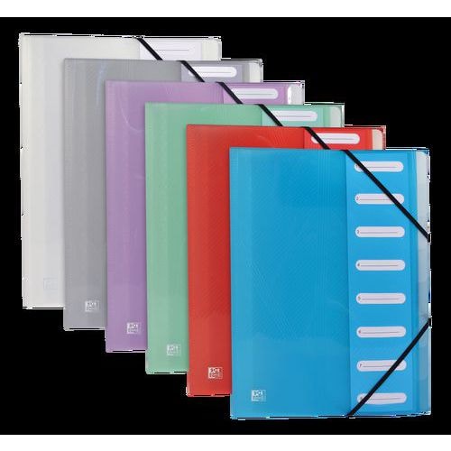 OXFORD Trieur Extensible Hawaï A4 8 Positions Couverture Polypro Translucide Coloris Assortis - Image principale