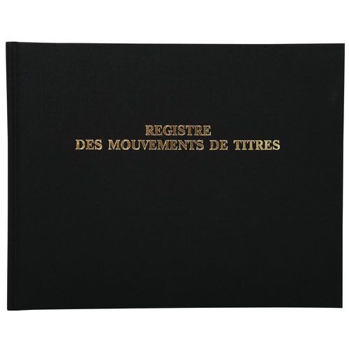 Registre 24x32cm - Mouvements de titres 100 pages - Image principale