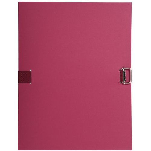 Lot de 10 chemises papier toilé à sangle dos extensible - bordeaux - Image principale