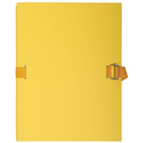 Lot de 10 chemises papier toilé à sangle dos extensible - jaune - Image principale
