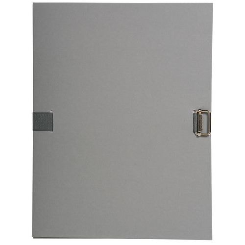 Lot de 10 chemises papier toilé à sangle dos extensible - gris - Image principale