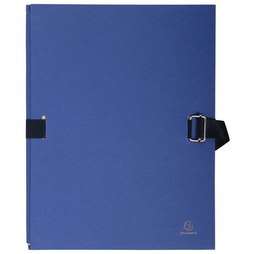 Lot de 10 chemises papier toilé à sangle dos extensible - bleu marine - Image principale
