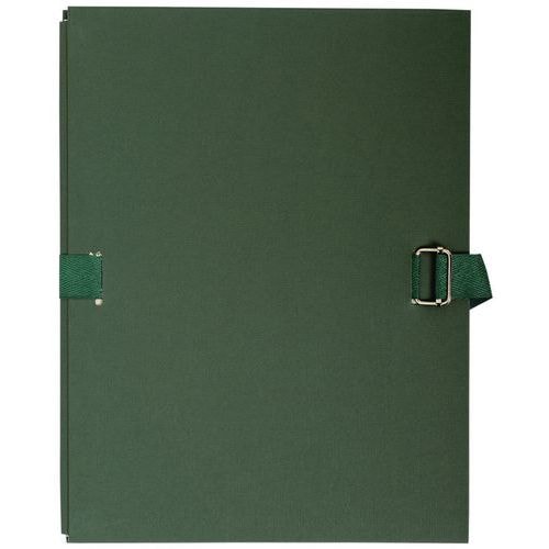 Lot de 10 chemises papier toilé à sangle dos extensible - vert foncé - Image principale