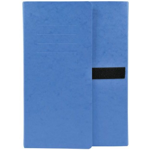 Lot de 10 chem. extens. 3 rab. cte lustrée sangle scratch 24x32cm Bleu - Image principale