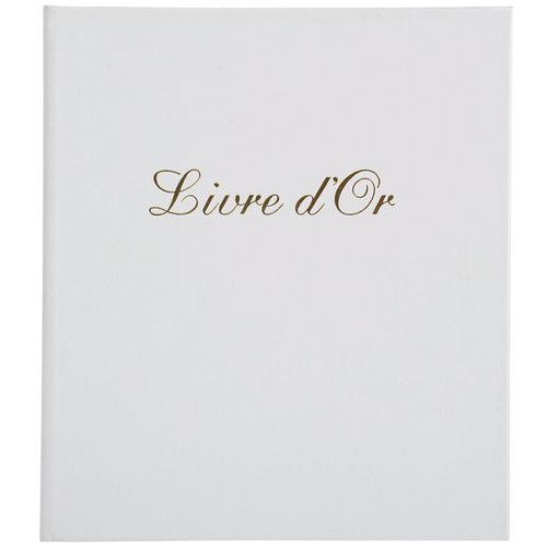 Lot de 5 livres d'or Balacron + titre 140 pages blanches 21x19cm vertical - Image principale