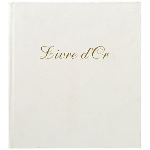 Livre d'or cuir alpille 140 pges ivoire 26x22cm vertical blanc - Image principale