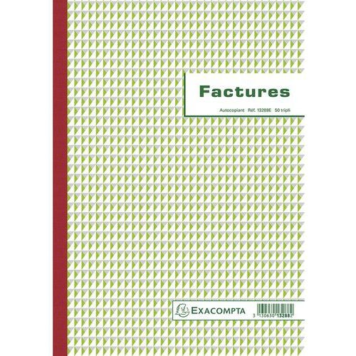 Lot de 5 Manifold Factures 29,7x21cm 50 feuillets tripli autocopiants - Image principale
