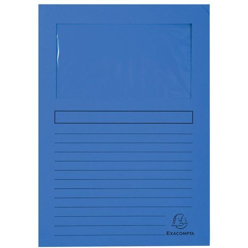 Lot de 4 paquets de 100 chemisess à fenêtre FOREVER 22x31 cm Bleu foncé - Image principale