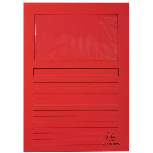Lot de 4 paquets de 100 chemisess à fenêtre FOREVER - 22x31 cm - Rouge - Image principale