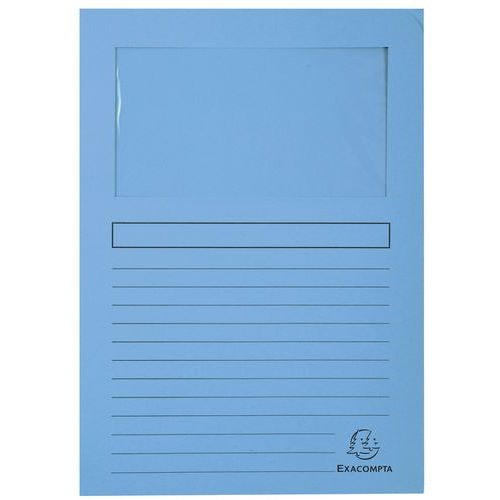Lot de 4 paquets de 100 chemisess à fenêtre FOREVER 22x31 cm Bleu clair - Image principale