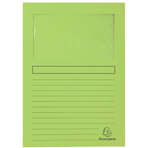 Lot de 4 paquets de 100 chemisess à fenêtre FOREVER 22x31 cm Vert Pré - Image principale