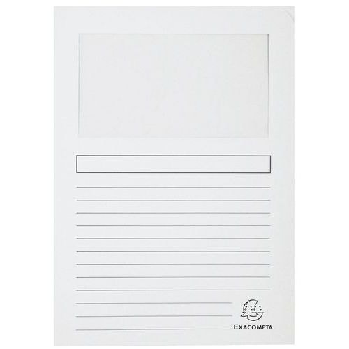 Lot de 4 paquets de 100 chemisess à fenêtre FOREVER - 22x31 cm - Blanc - Image principale
