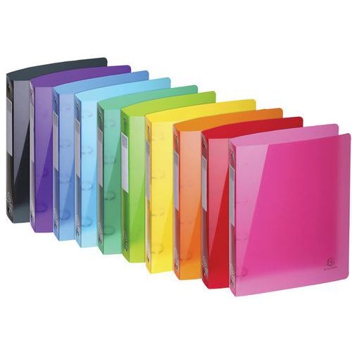 Lot de 10 Class. 4 anneaux 30mm IDERAMA PP 7/10e A4 maxi col. assort. - Image principale