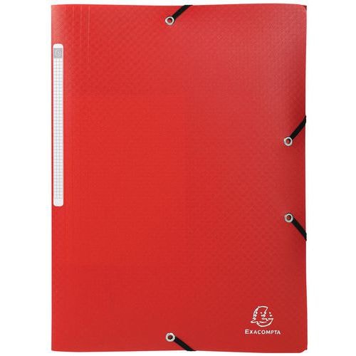 Lot de 50 chemises à élastiques 3 rabats PP Opak - A4 - Rouge - Image principale