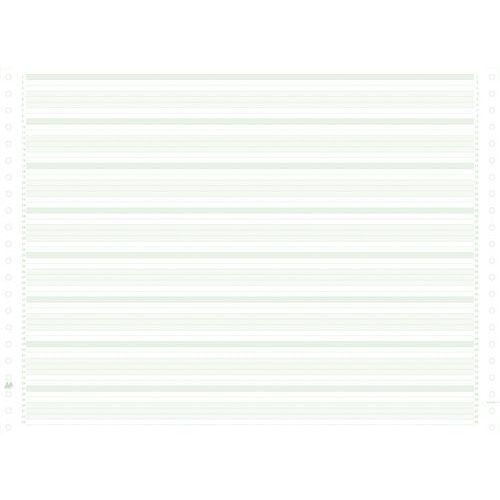 Feuilles listing zoné vert 380x11 1pli bandes non détachables 70g - Image principale