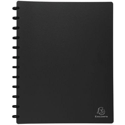 Lot de 4 Protège-doc. à ann. et pochet. détachables 60 vues A4 noir - Image principale