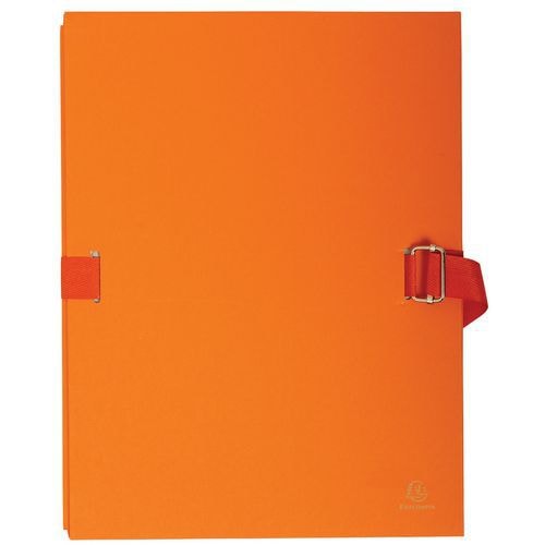 Lot de 10 chemises dos extensible avec rabat papier - 24x32cm orange - Image principale