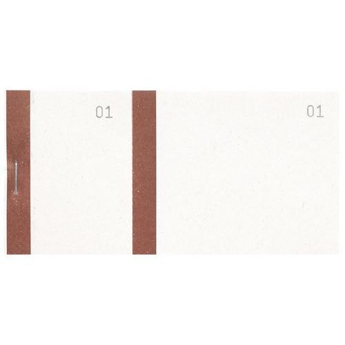 Lot de 50 Bloc vendeur col. bistre 100 feuil. double num. 6 ,6x13,5cm - Image principale