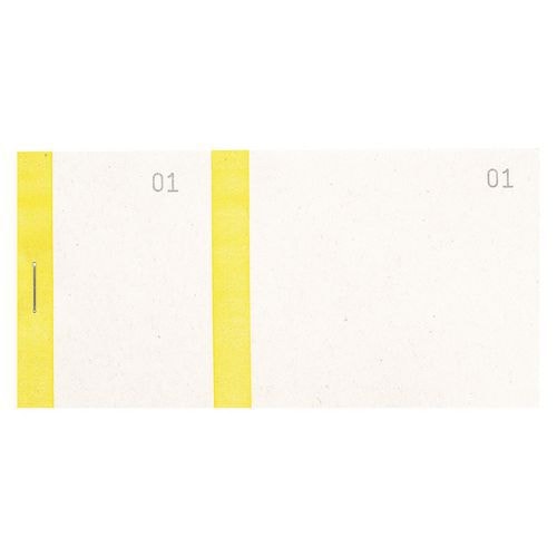 Lot de 50 Bloc vendeur col. jaune 100 feuil. double num. 6 ,6x13,5cm - Image principale